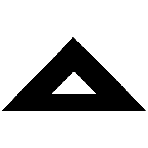 Sticker triangle isocèle demie plein